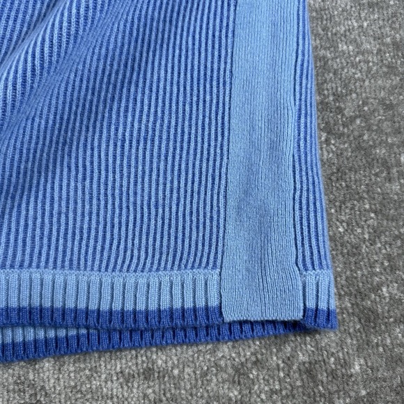 Brodie Sweater Women's Large Blue Cashmere Crew Neck Ribbed Romantic Soft Girl - Picture 6 of 8